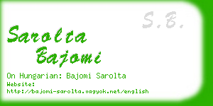 sarolta bajomi business card